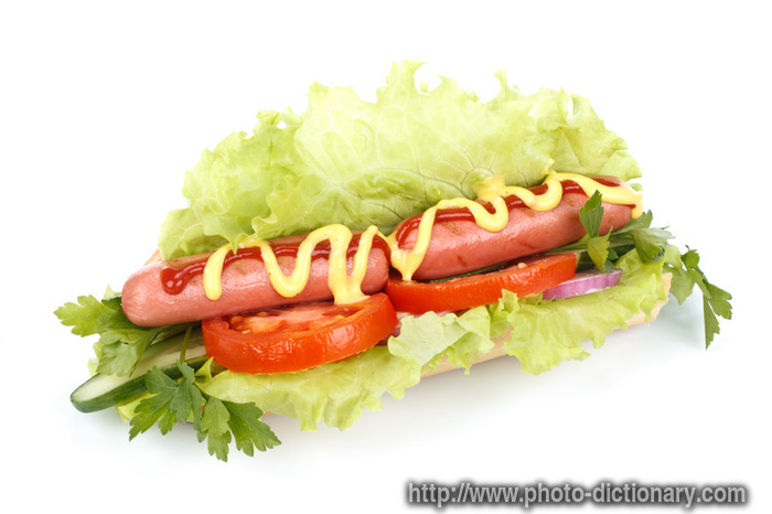 hot dog - photo/picture definition - hot dog word and phrase image
