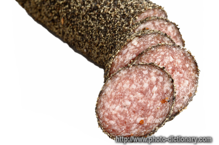 german sausage - photo/picture definition - german sausage word and phrase image