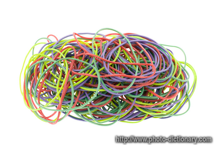 rubber band - photo/picture definition - rubber band word and phrase image