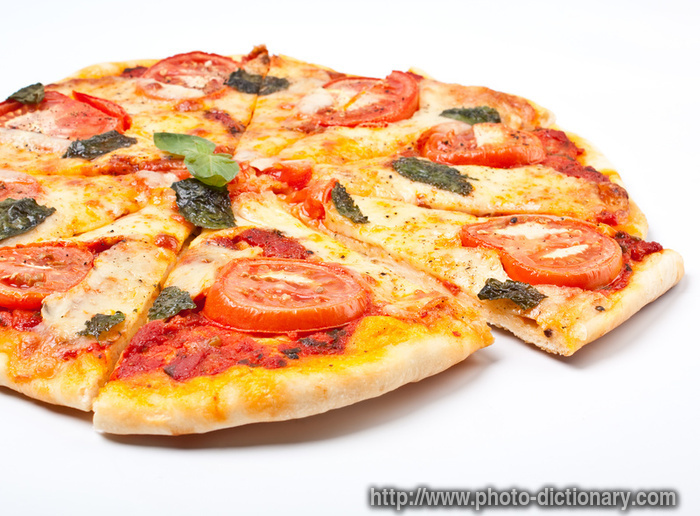 margerita pizza - photo/picture definition - margerita pizza word and phrase image