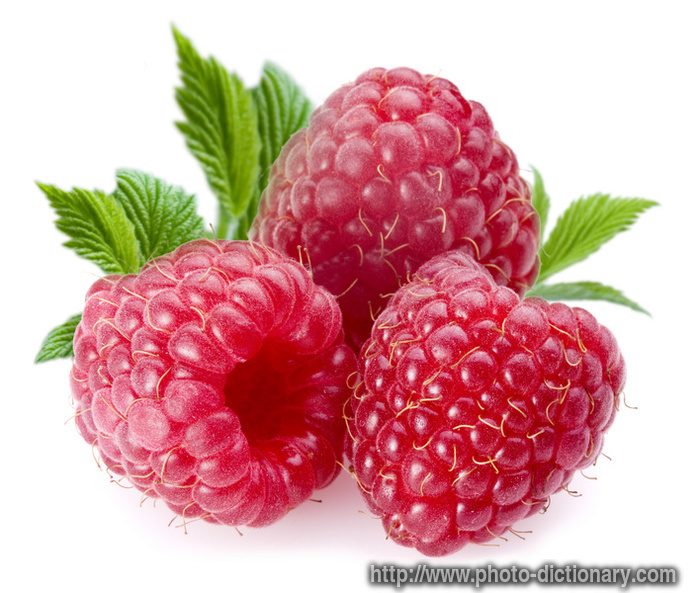 Raspberries - photo/picture definition - Raspberries word and phrase image