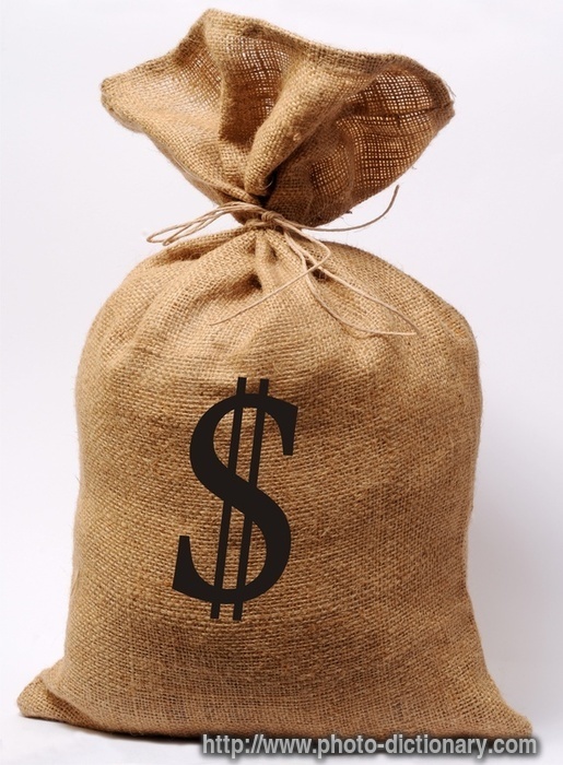 money sack - photo/picture definition - money sack word and phrase image