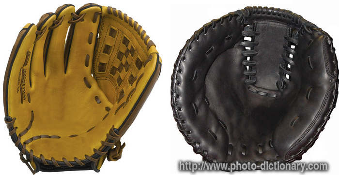baseball mitt - photo/picture definition - baseball mitt word and phrase image