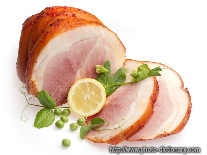 cold boiled pork - photo/picture definition - cold boiled pork word and phrase image