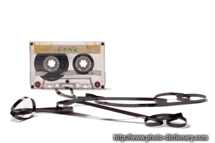 audio cassette - photo/picture definition - audio cassette word and phrase image