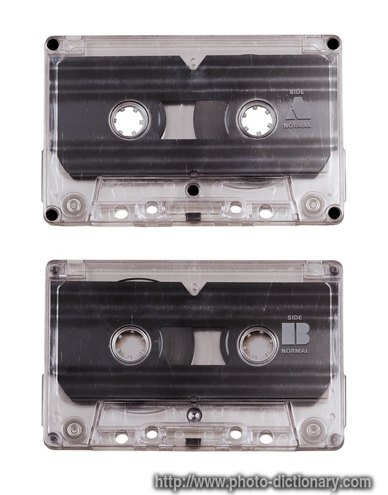 audio cassette - photo/picture definition - audio cassette word and phrase image