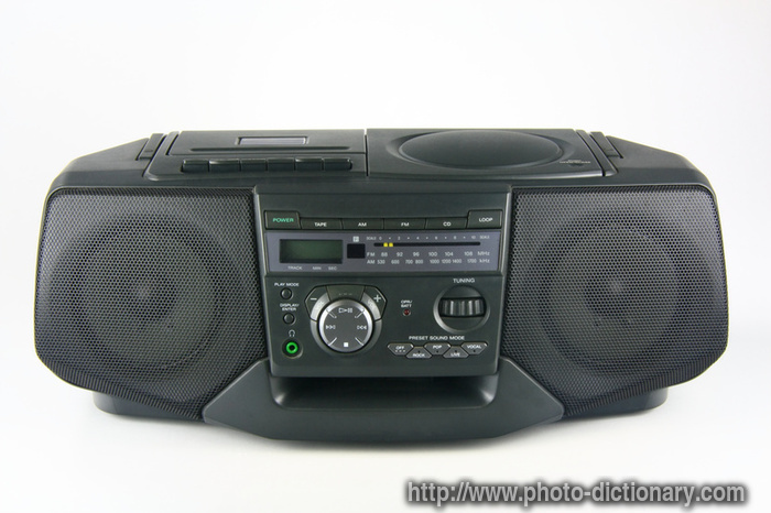 boombox - photo/picture definition - boombox word and phrase image