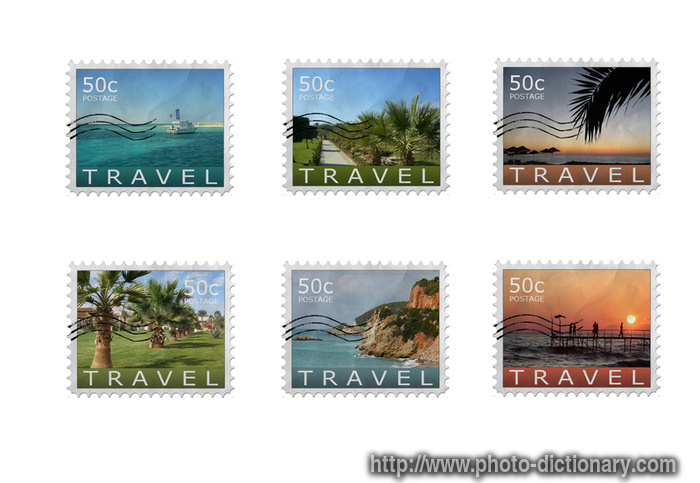 postage stamps - photo/picture definition - postage stamps word and phrase image