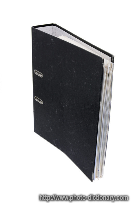 ring binder - photo/picture definition - ring binder word and phrase image