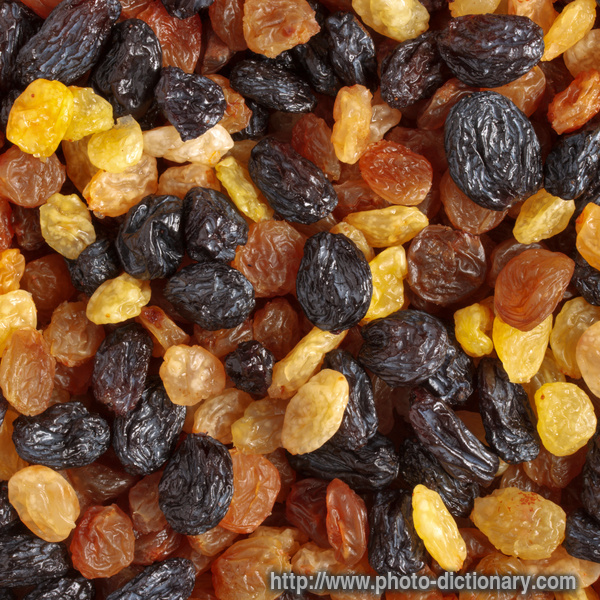 raisins - photo/picture definition - raisins word and phrase image