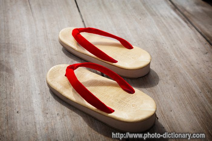 Japanese sandals - photo/picture definition - Japanese sandals word and phrase image