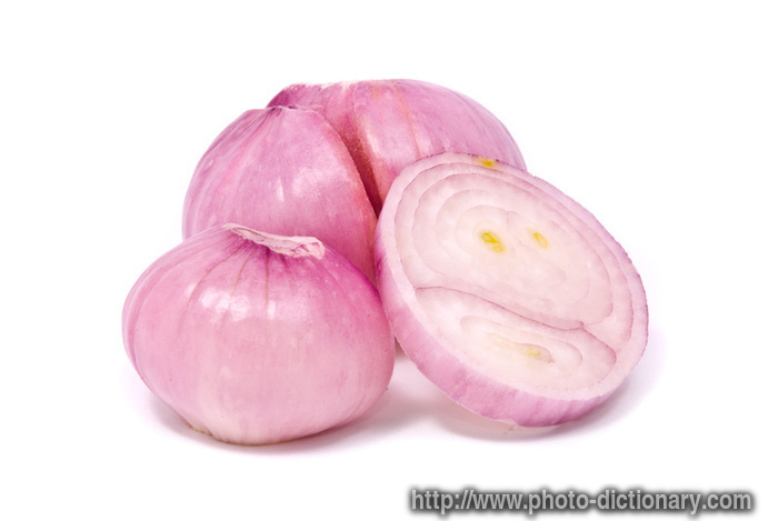 Red onion - photo/picture definition - Red onion word and phrase image