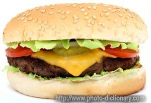Hamburger - photo/picture definition - Hamburger word and phrase image