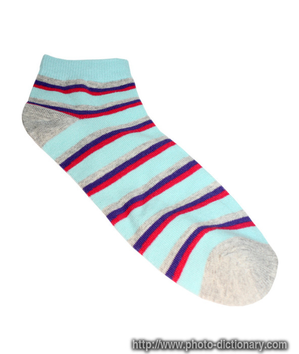 sock - photo/picture definition at Photo Dictionary - sock word and