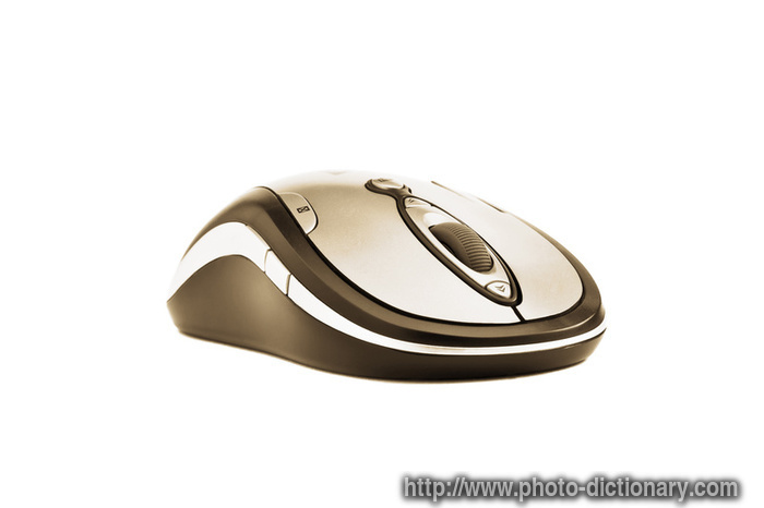 wireless mouse - photo/picture definition - wireless mouse word and phrase image