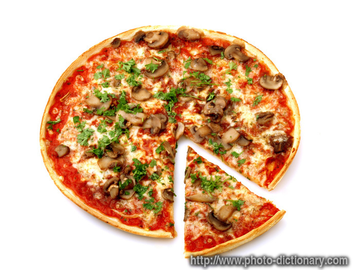 Pizza - photo/picture definition - Pizza word and phrase image