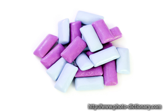 chewing gum - photo/picture definition - chewing gum word and phrase image