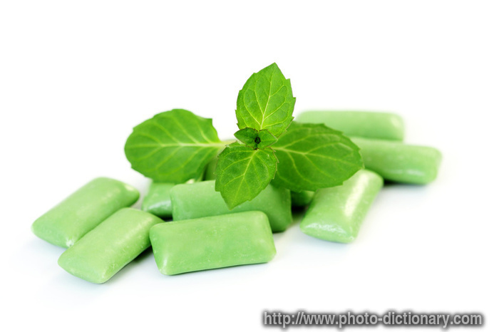 chewing gum - photo/picture definition - chewing gum word and phrase image