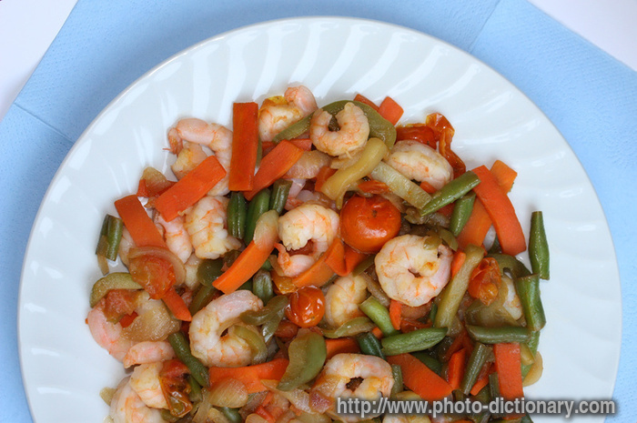 tiger prawns - photo/picture definition - tiger prawns word and phrase image