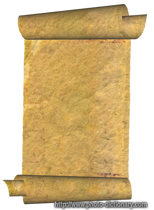 parchment - photo/picture definition - parchment word and phrase image