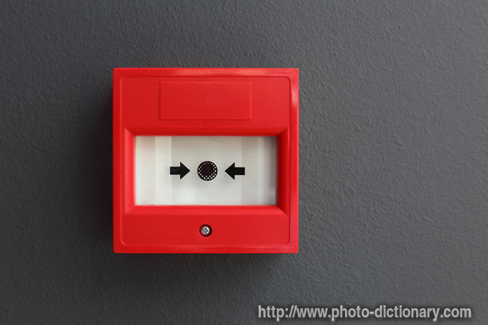 fire alarm - photo/picture definition - fire alarm word and phrase image