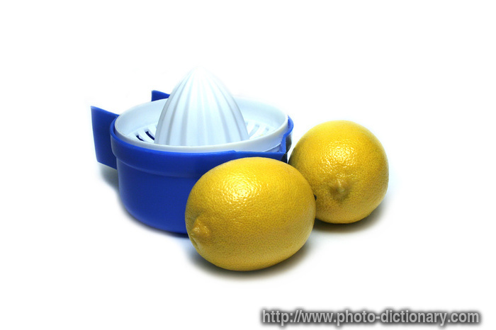 lemon squeezer - photo/picture definition - lemon squeezer word and phrase image