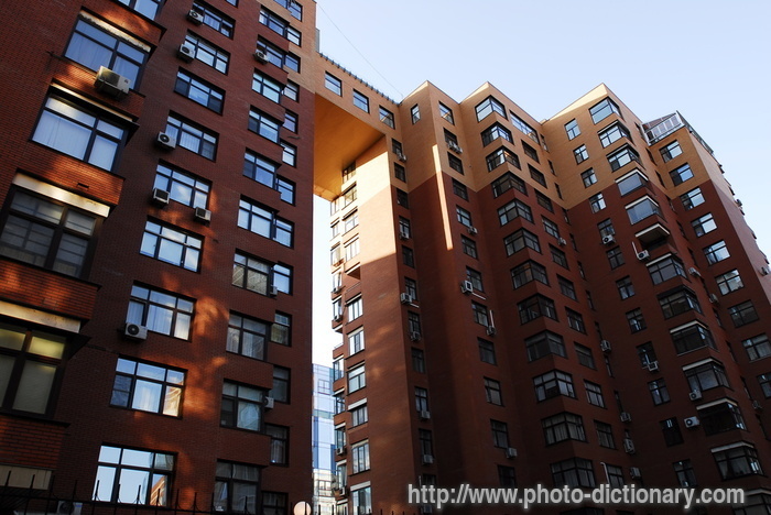 block of flats - photo/picture definition - block of flats word and phrase image