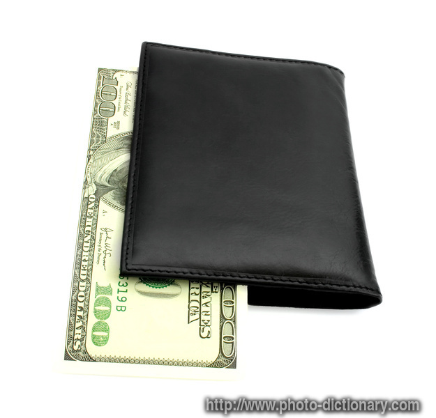 wallet - photo/picture definition - wallet word and phrase image