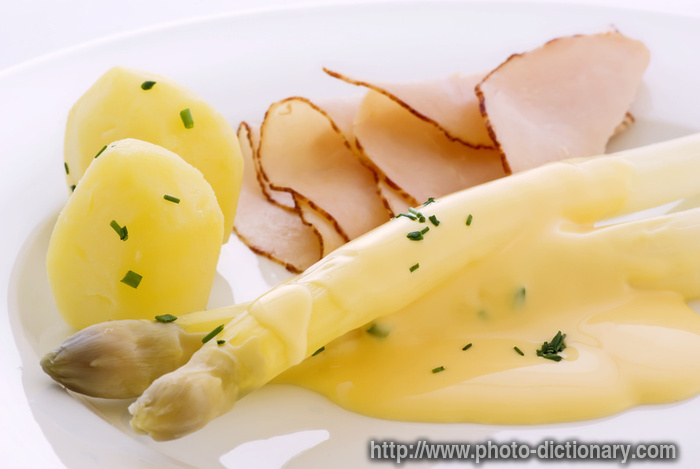 asparagus with ham - photo/picture definition - asparagus with ham word and phrase image