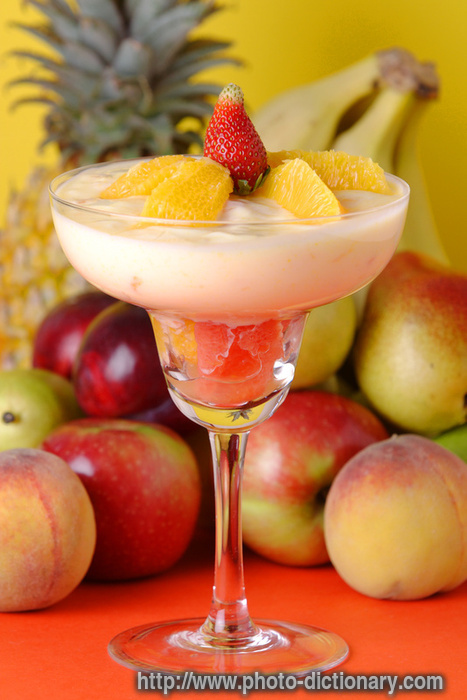fruit yogurt - photo/picture definition - fruit yogurt word and phrase image