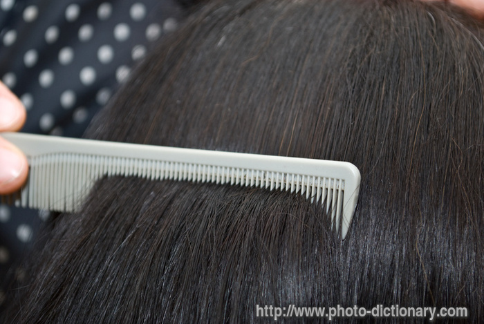 combing - photo/picture definition - combing word and phrase image
