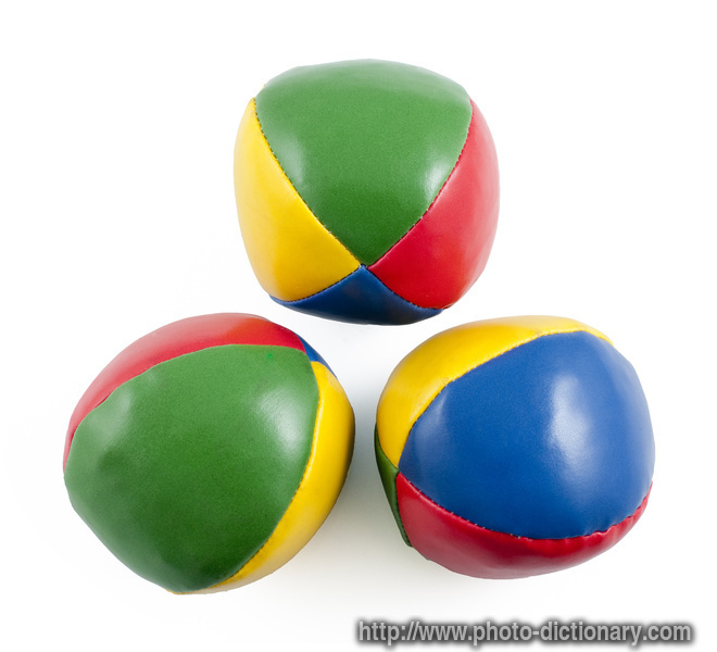 juggling balls - photo/picture definition - juggling balls word and phrase image