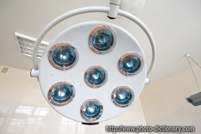 surgical lamp - photo/picture definition - surgical lamp word and phrase image