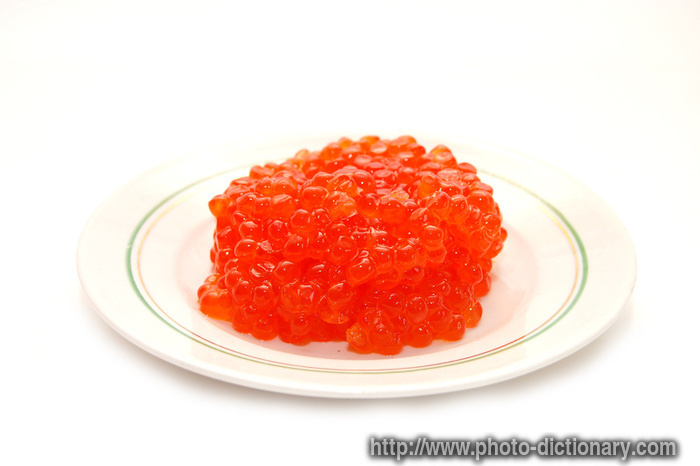 red caviar - photo/picture definition - red caviar word and phrase image