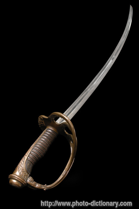 cavalry saber - photo/picture definition - cavalry saber word and phrase image