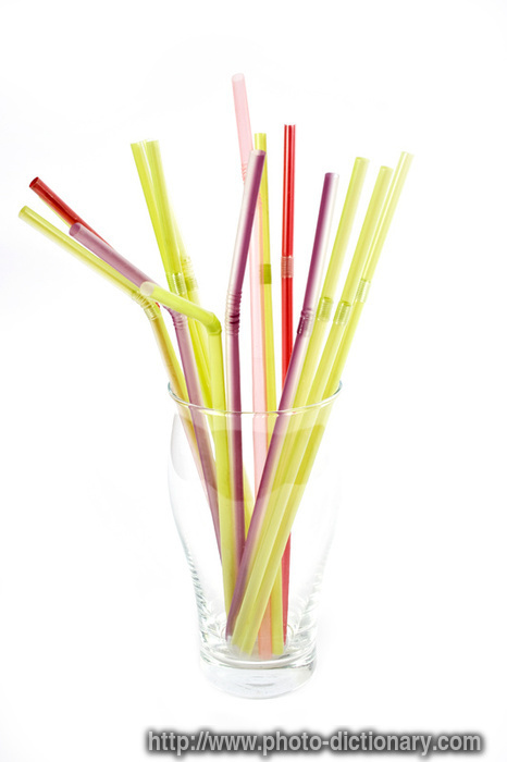 drinking straws - photo/picture definition - drinking straws word and phrase image