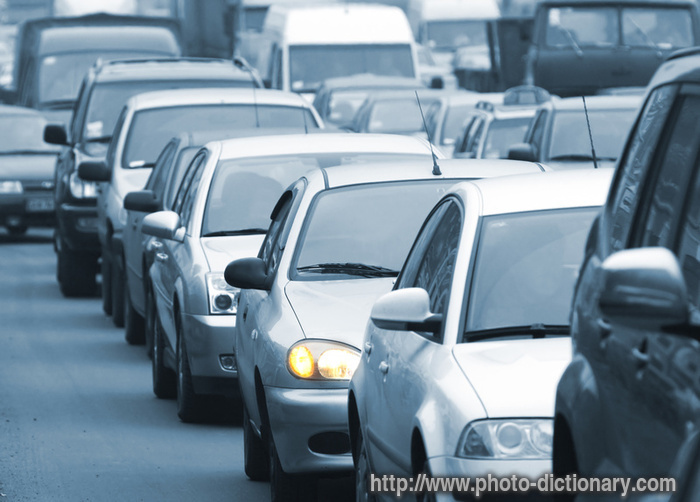 traffic - photo/picture definition - traffic word and phrase image