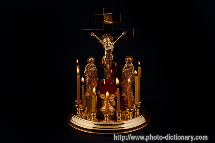 Christian candlestick - photo/picture definition - Christian candlestick word and phrase image
