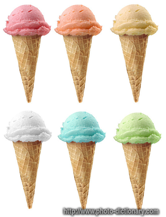 ice cream - photo/picture definition - ice cream word and phrase image