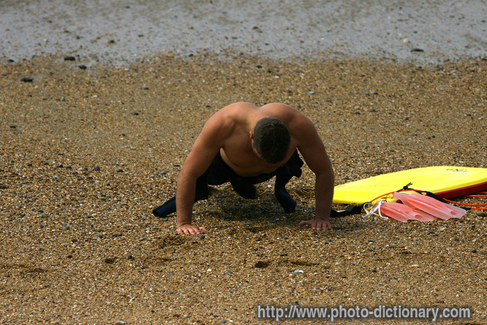 push-ups - photo/picture definition - push-ups word and phrase image