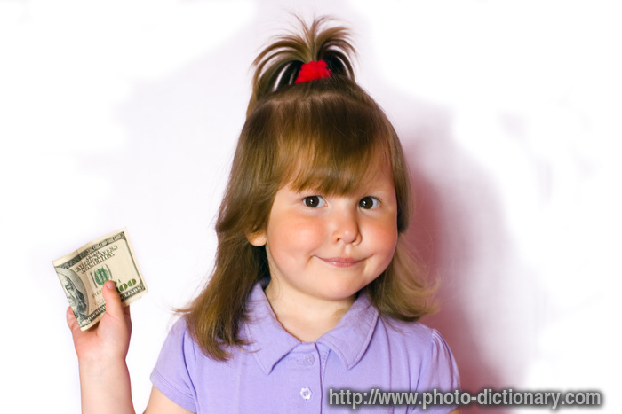 pocket money - photo/picture definition - pocket money word and phrase image