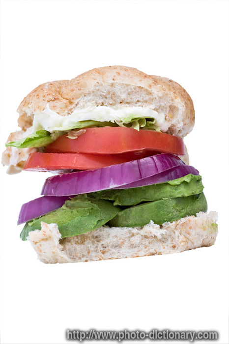 avocado sandwich  photo\/picture definition at Photo Dictionary  avocado sandwich word and 