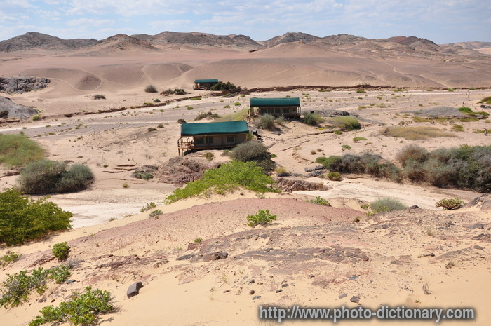 desert camp - photo/picture definition - desert camp word and phrase image