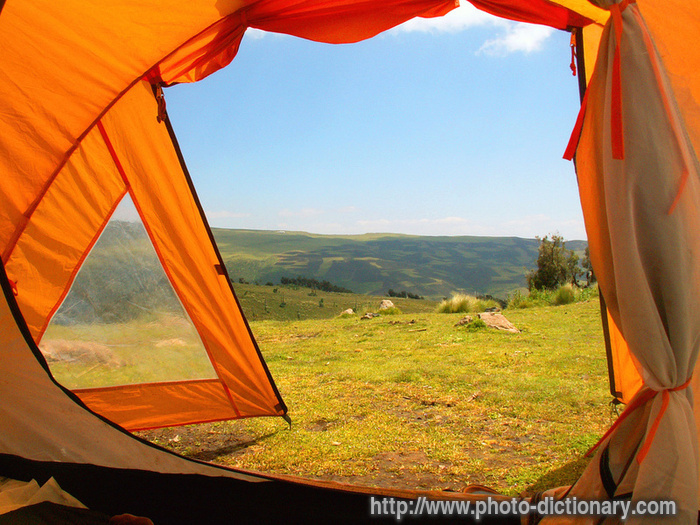 tent view - photo/picture definition - tent view word and phrase image
