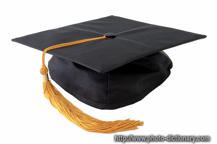 graduation cap - photo/picture definition - graduation cap word and phrase image
