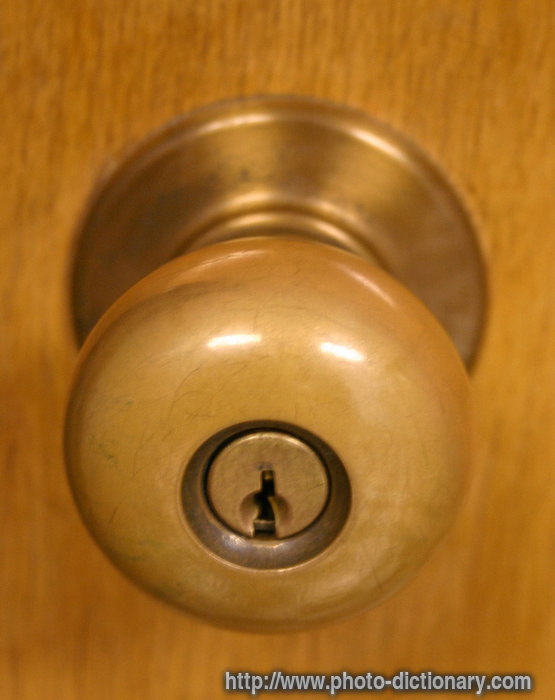 doorknob - photo/picture definition - doorknob word and phrase image