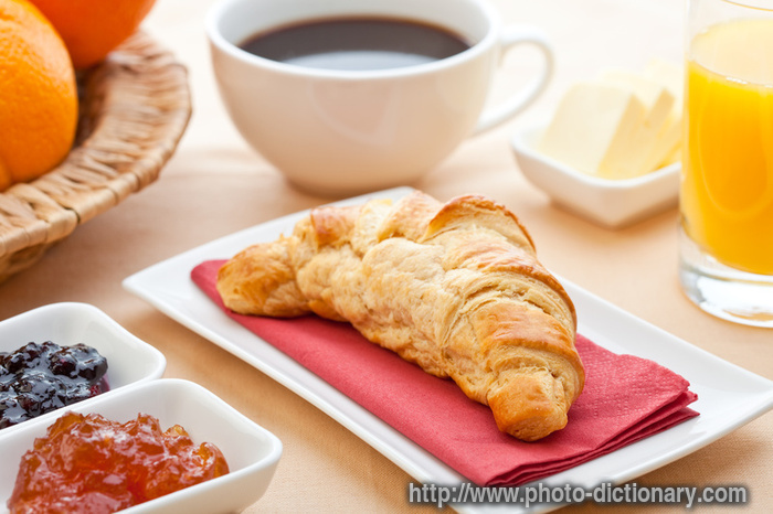 continental breakfast - photo/picture definition - continental breakfast word and phrase image