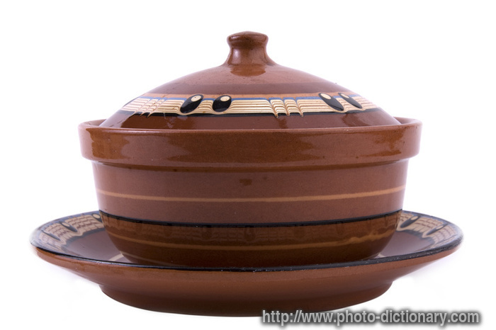 Bulgarian clay bowl - photo/picture definition - Bulgarian clay bowl word and phrase image