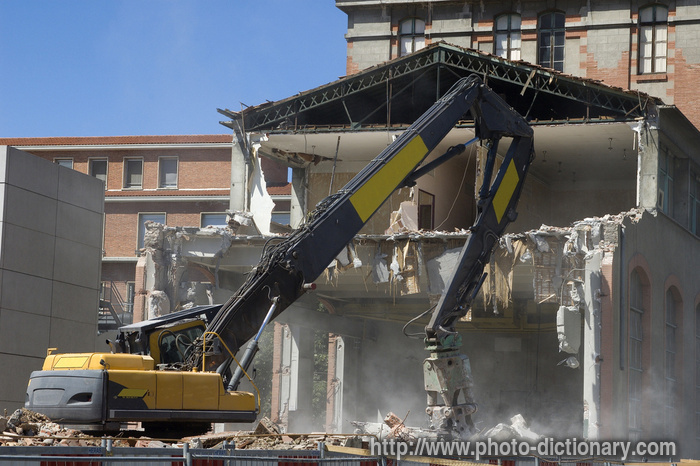 demolition - photo/picture definition - demolition word and phrase image