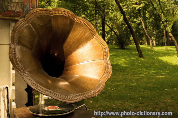 gramophone - photo/picture definition - gramophone word and phrase image